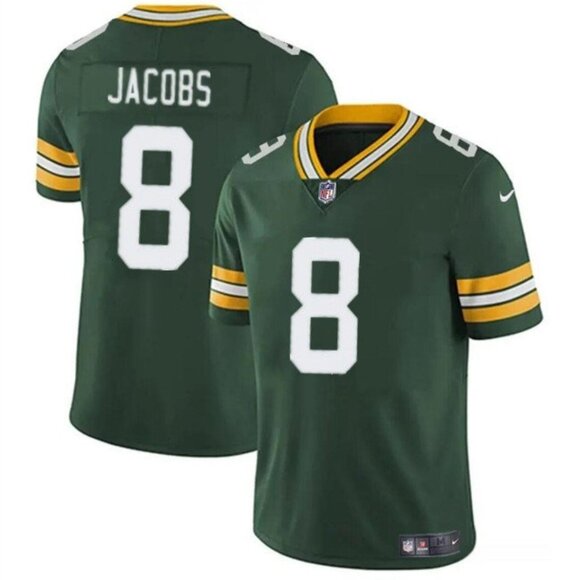 Mens Youths Kids Womens 8 Josh Jacobs Green Vapor Limited Stitched Jersey - Picture 1 of 2